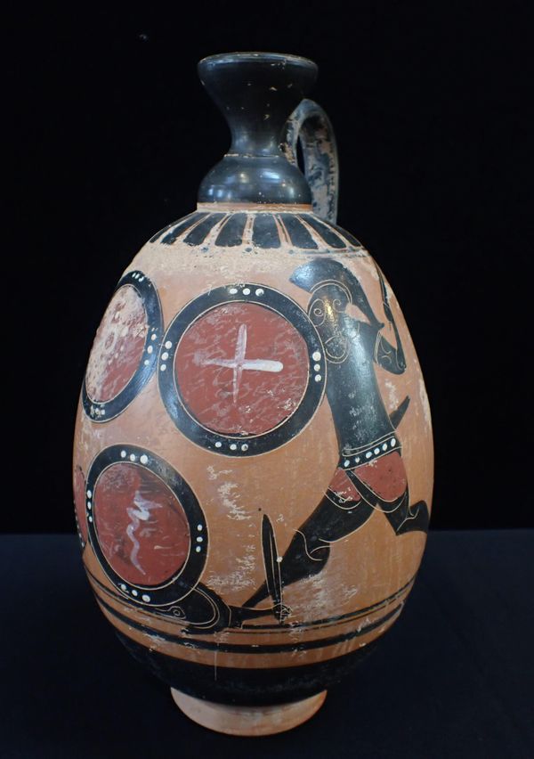 A  GREEK 'BLACK-FIGURE' POTTERY JUG