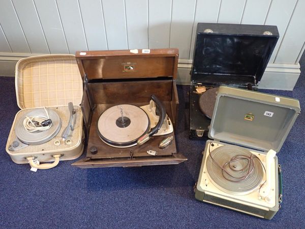 A 1950s HMV MODEL 2127 ELECTRIC GRAMOPHONE