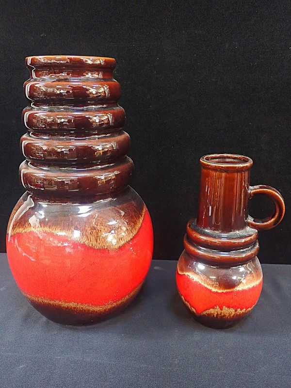 A WEST GERMAN POTTERY VASE