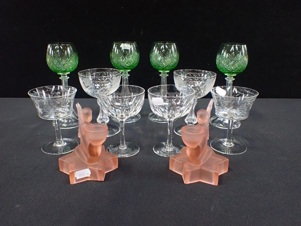 FOUR BOHEMIAN HOCK GLASSES