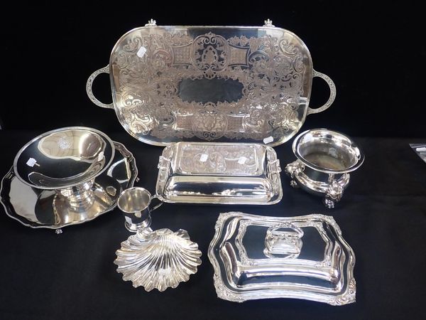 A QUANTITY OF SILVER-PLATED WARE