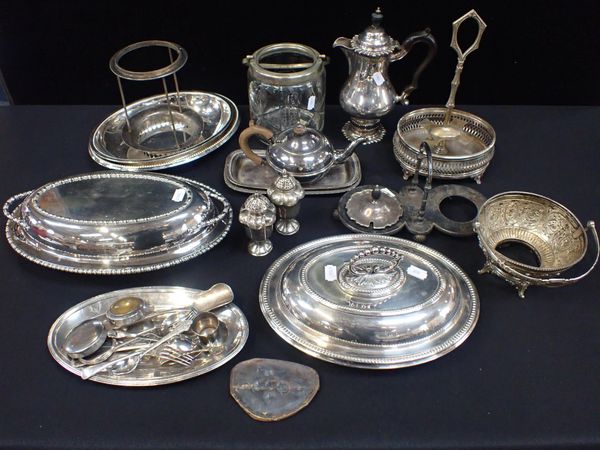 A QUANTITY OF SILVER-PLATED WARE