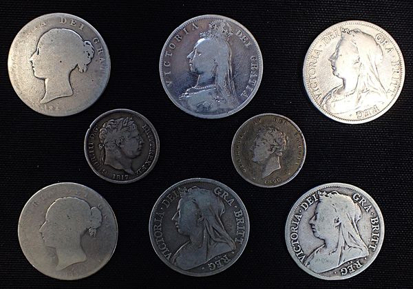 SIX VICTORIAN HALF CROWNS