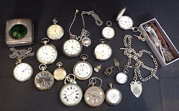 A SILVER PAIR-CASED POCKET WATCH