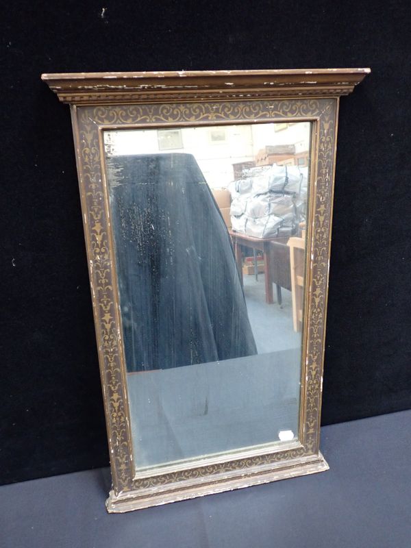 A GILT GESSO RENAISSANCE STYLE MIRROR