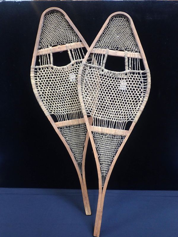 A PAIR OF EARLY 20th CENTURY INUIT MADE SNOW SHOES
