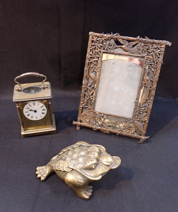 A CHINESE CAST BRASS JIN CHAN MONEY TOAD