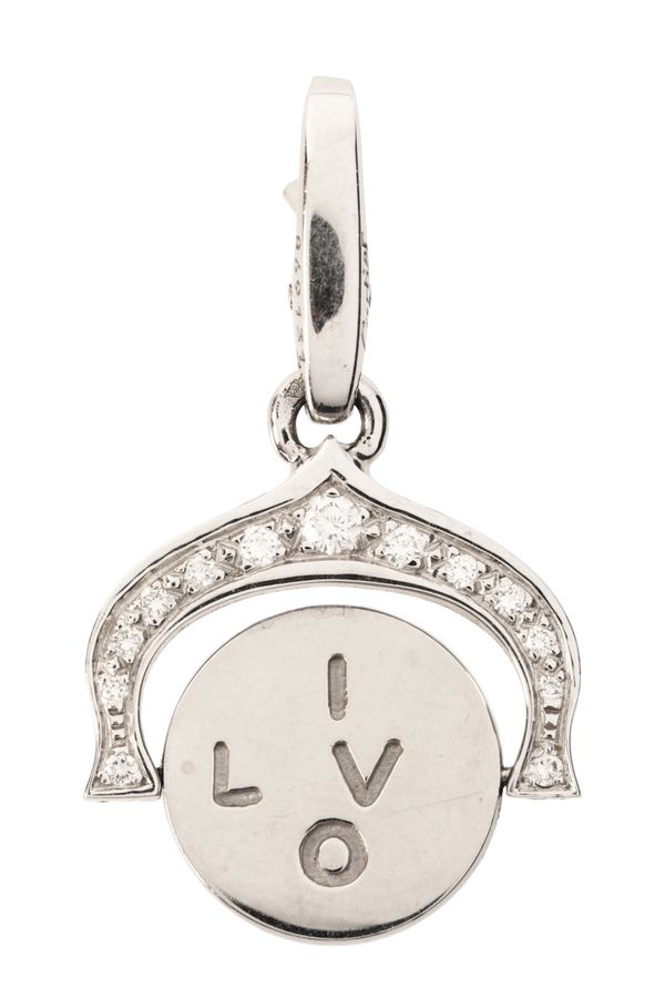 CARTIER: A DIAMOND 'I LOVE YOU' SPINNER PENDANT