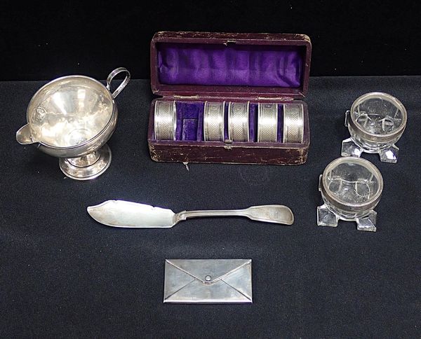 A SILVER ENVELOPE CARD CASE, BIRMINGHAM 1910