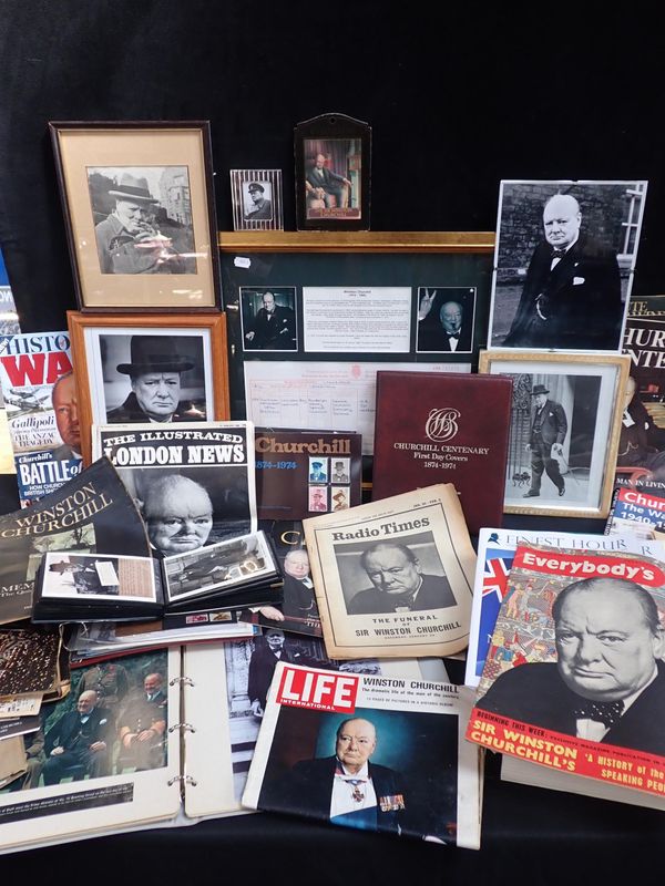 SIR WINSTON SPENCER CHURCHILL: A QUANTITY OF EPHEMERA