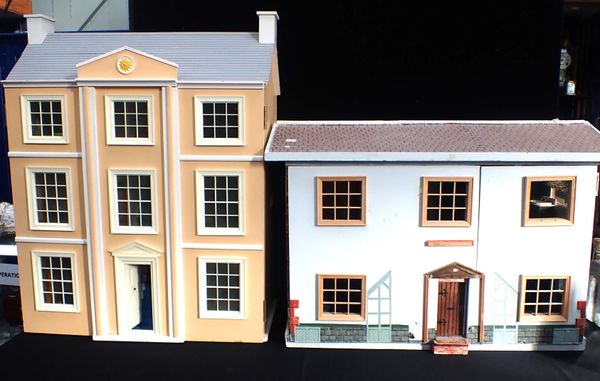 TWO MODERN DOLL'S HOUSES, FURNISHED