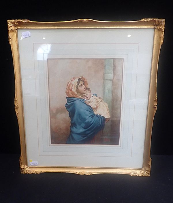 CONTINENTAL SCHOOL, 19TH CENTURY Study of a mother and child