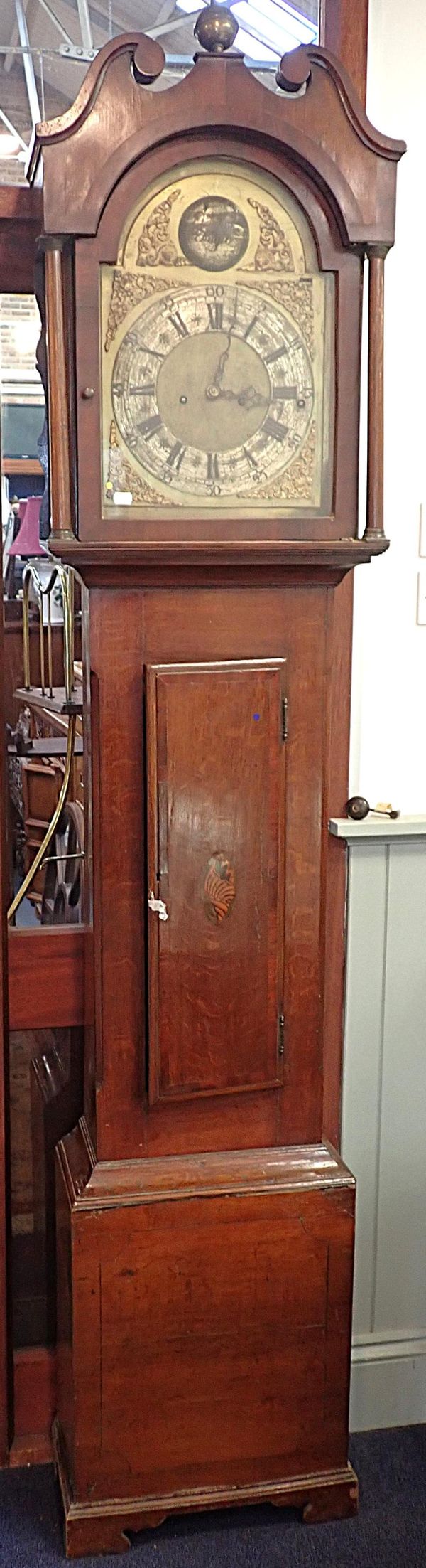 A 19th CENTURY THREE-TRAIN EIGHT-DAY LONGCASE CLOCK