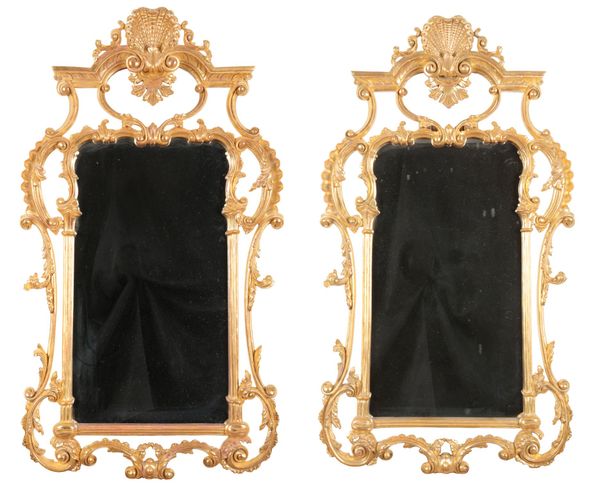 A PAIR OF GILTWOOD PIER MIRRORS