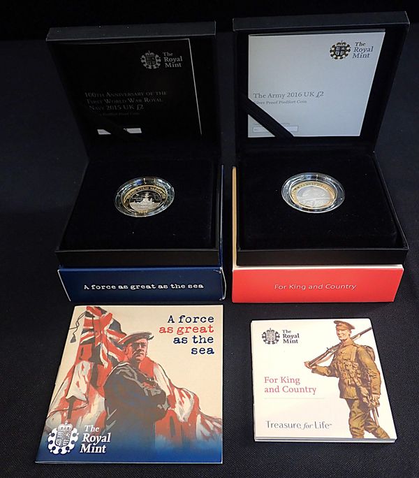 2 X SILVER PROOF DIEFORTS CASED