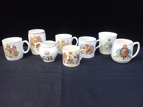 A COLLECTION OF COMMEMORATIVE MUGS