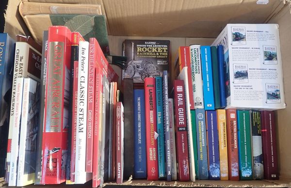 A COLLECTION OF BOOKS ON TRAINS