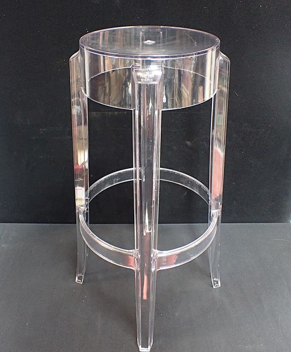 KARTELL 'CHARLES GHOST' CRYSTAL BAR STOOL