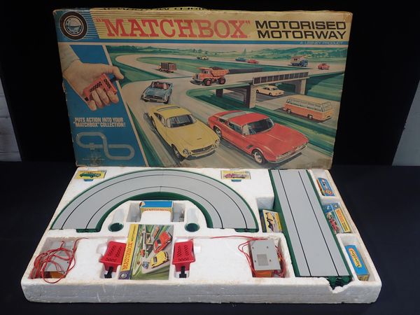 A BOXED MATCHBOX MOTORISED MOTORWAY
