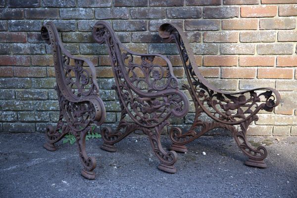 A VICTORIAN CAST IRON BENCH