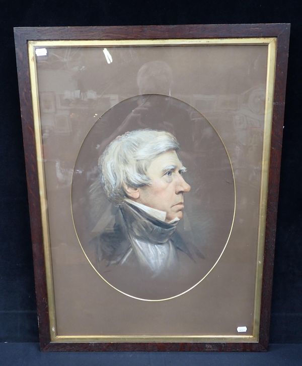 A 19th CENTURY PASTEL PORTRAIT OF A GENTLEMAN