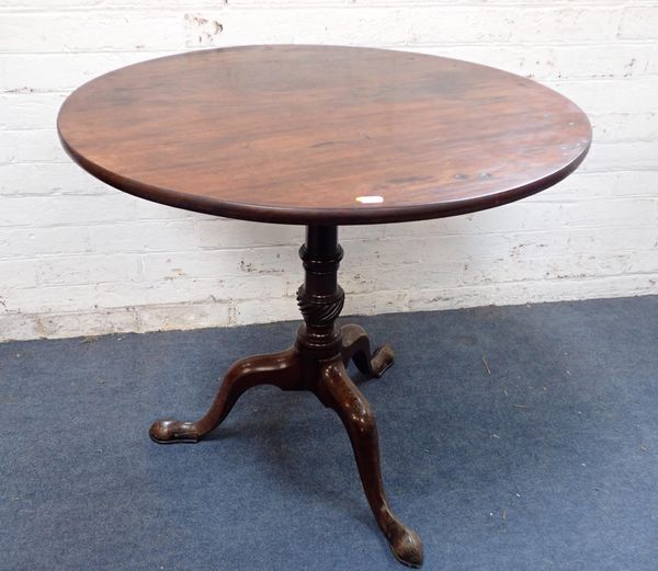 A GEORGE III MAHOGANY TIP-TOP TABLE