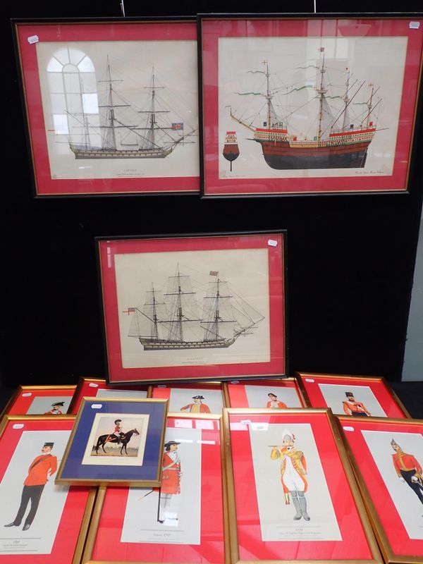 A COLLECTION OF PRINTS OF BRITISH MILITARY UNIFORMS