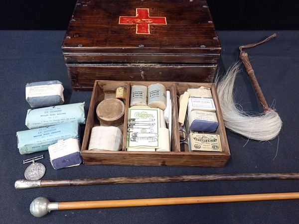 A MEDICAL BOX, WITH SOME A.R.P. CONTENTS