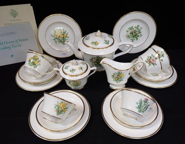 ROYAL WORCESTER  'THE WILD FLOWERS OF BRITAIN' TEA SET