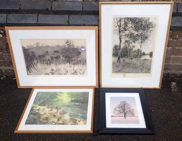 SALLY HUNKIN: NOVEMBER SUNLIGHT, ETCHING
