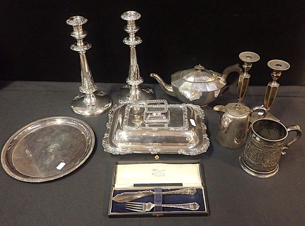 A QUANTITY OF SILVER-PLATED WARE