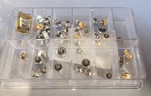 TWO OMEGA GOLD PLATED WATCH BUCKLES