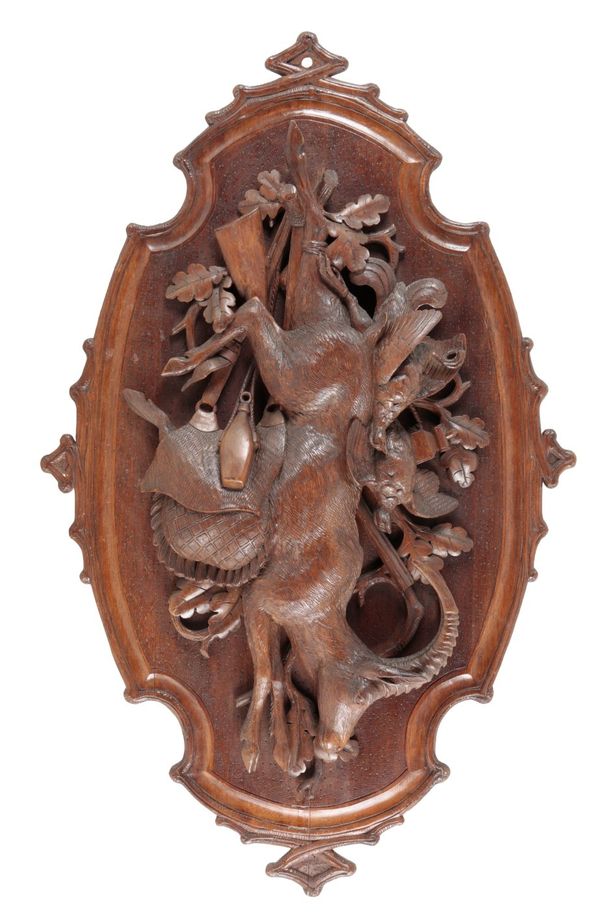 A VICTORIAN BLACK FOREST WALL PLAQUE