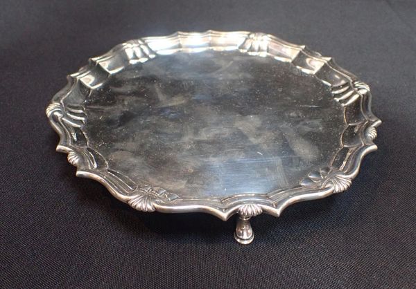 A VICTORIAN SILVER WAITER