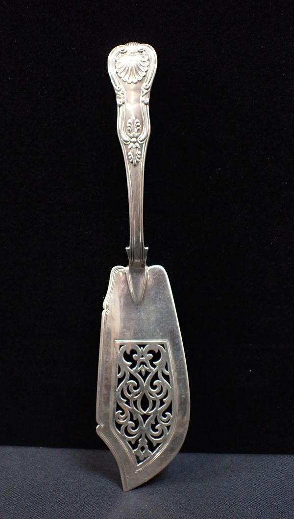 A VICTORIAN SILVER FISH SLICE, ELIZABETH EATON, LONDON 1846