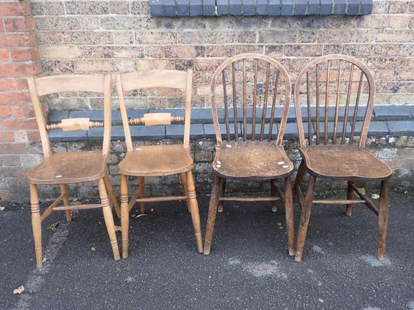 A PAIR OF HOOP-BACKED WINDSOR CHAIRS