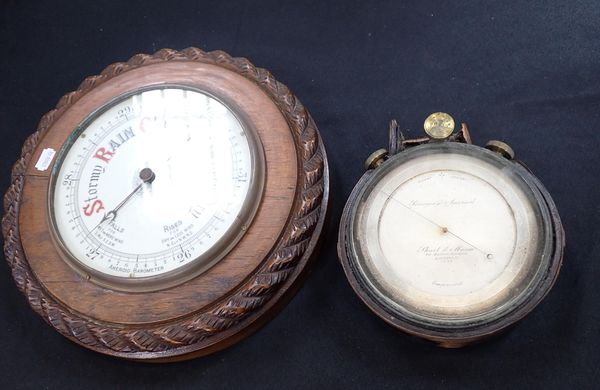 A SURVEYING ANEROID BYSHORT & MASON, 40 HATTON GARDEN, LONDON