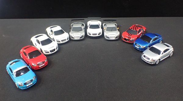 TEN UNBOXED SCALEXTRIC 'AUDI' CARS