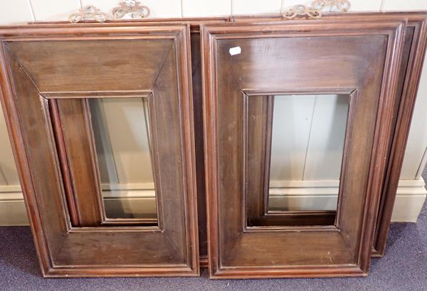 FOUR CHINESE HARDWOOD PICTURE FRAMES