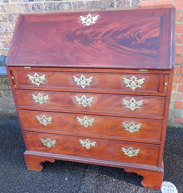 A GEORGE III MAHOGANY BUREAU