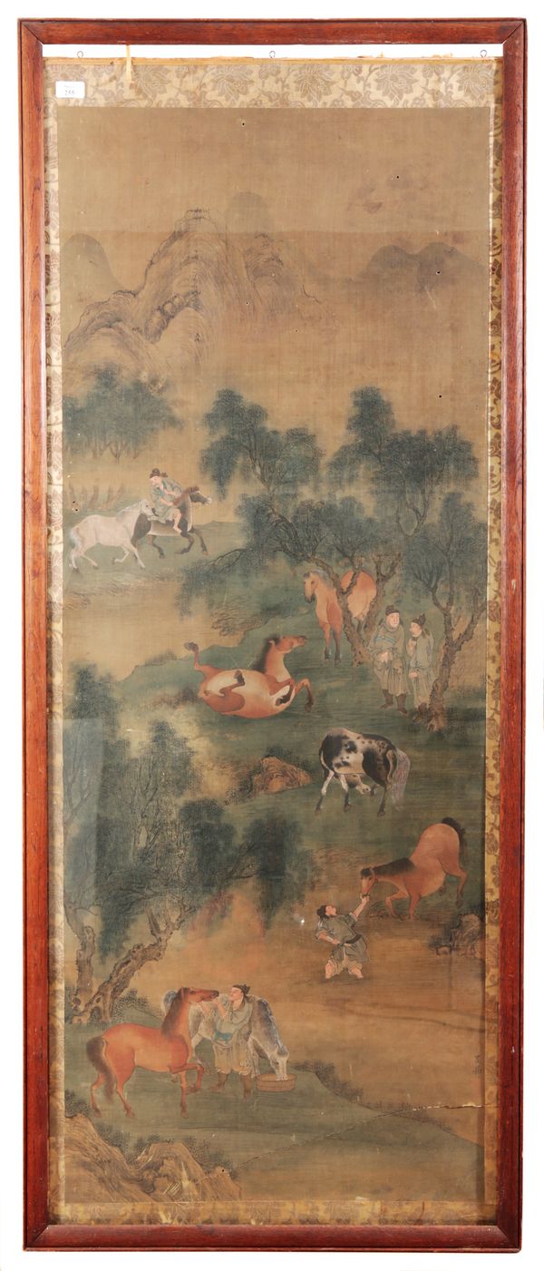 AFTER ZHAO MENGFU (1254-1322) Horses and Grooms