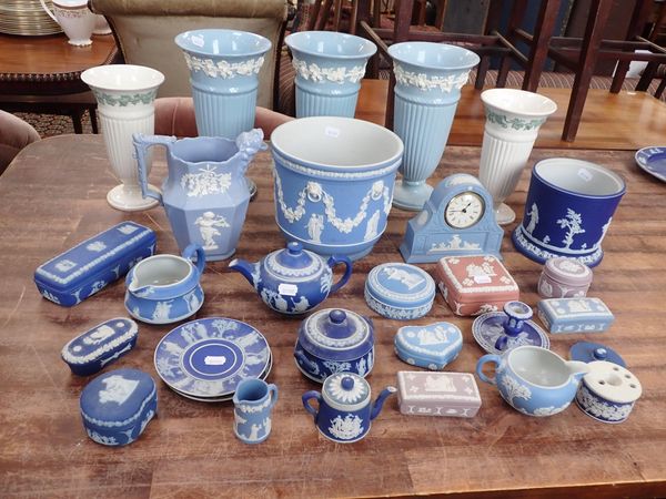 A  QUANTITY OF WEDGWOOD JASPERWARE