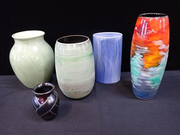 A POOLE STUDIO VASE PAINTED BY L. WHITMARSH