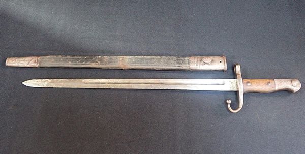A BAYONET; POSSIBLY AN M1890 TURKISH MAUSER