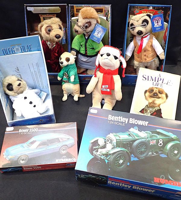 UNMADE HUMBROL MODEL KITS: ROVER 3500 AND BENTLEY BLOWER