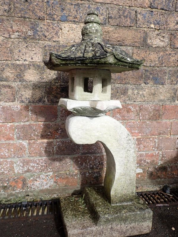 A CHINESE STYLE PAGODA GARDEN LANTERN