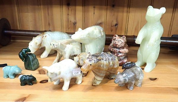 A 'JADE' FIGURE OF A BEAR