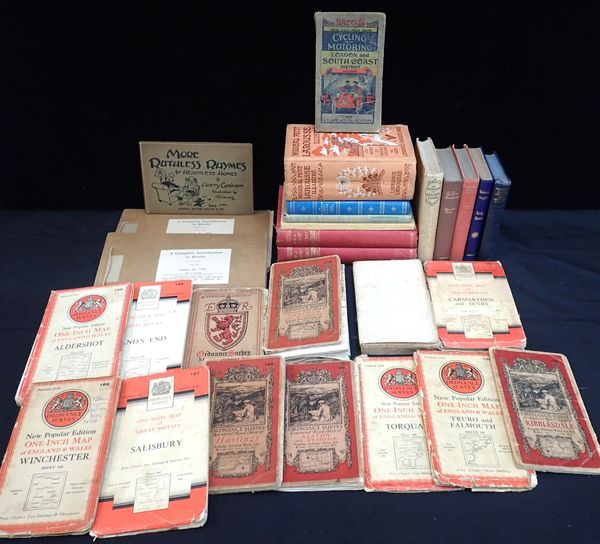 A QUANTITY OF BOOKS AND  MAPS