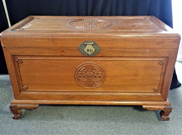 A CHINESE CAMPHOR WOOD CHEST