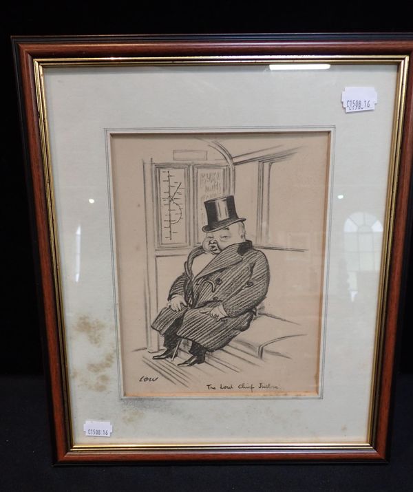 'LOW'; A CARTOON PRINT, 'THE LORD CHIEF JUSTICE'